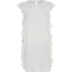 River Island Womens White Side Frill Swing Dress