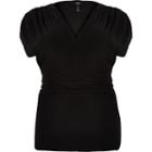 River Island Womens Plus V Neck Tie Waist Top