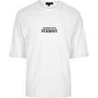 River Island Mens White New Wave Oversized T-shirt