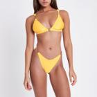 River Island Womens Chain Trim High Leg Bikini Bottoms