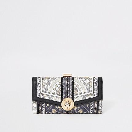 River Island Womens Printed Jaguar Clip Top Purse