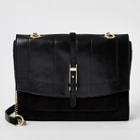 River Island Womens Leather Buckle Front Underarm Bag