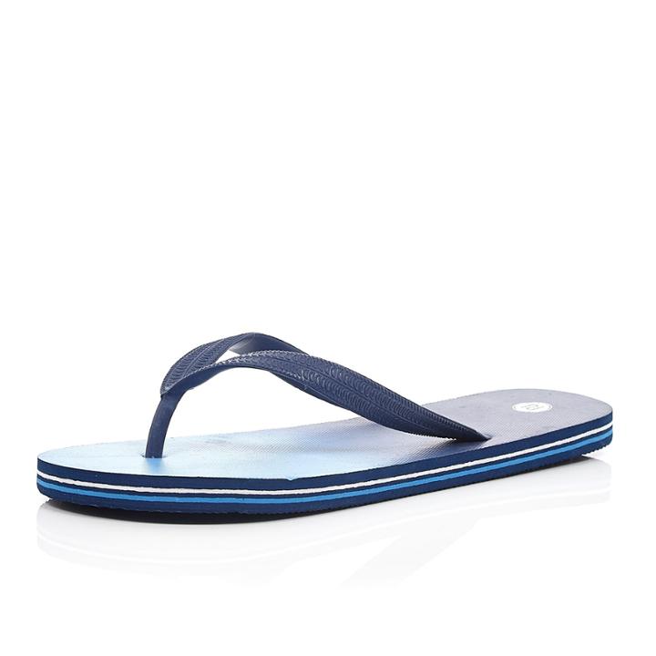 River Island Mensblue Striped Sole Flip Flops