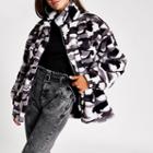 River Island Womens Camo Faux Fur Utility Jacket