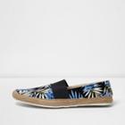 River Island Mens Leaf Print Espadrille Plimsolls