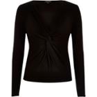 River Island Womens Knot Front Long Sleeve Top