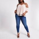 River Island Womens Plus Cold Shoulder Swing Top
