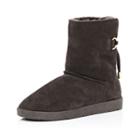 River Island Womens Suede Faux Fur Lined Ankle Boots