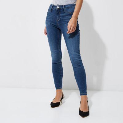 River Island Womens Petite Wash Molly Skinny Jeggings