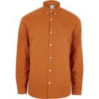 River Island Mens Rust Button-down Oxford Shirt