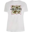 River Island Womens Plus White Camo Printed T-shirt