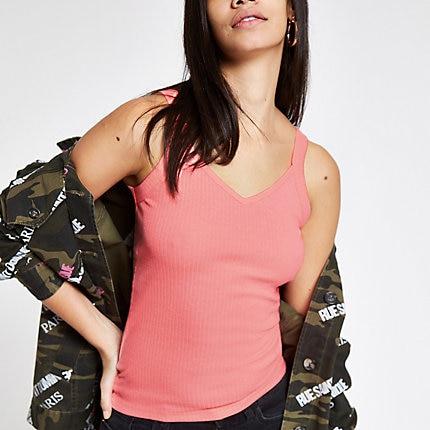 River Island Womens Neon Ribbed Tank