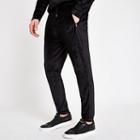 River Island Mens Velour 'r96' Slim Fit Piped Joggers