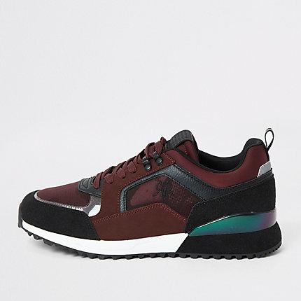 River Island Mens Rvr Camo Lace-up Runner Trainers