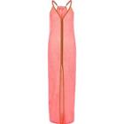 River Island Womens Burnout Jersey Trim Maxi Beach Derss