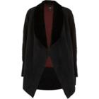 River Island Womens Faux Suede Knit Back Cardigan