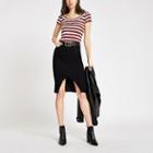 River Island Womens Stripe Scoop Neck T-shirt