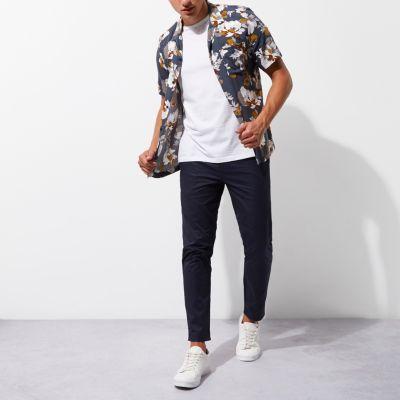 River Island Mens Slim Fit Ankle Grazer Chino Pants