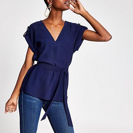 River Island Womens Tie Waist Top