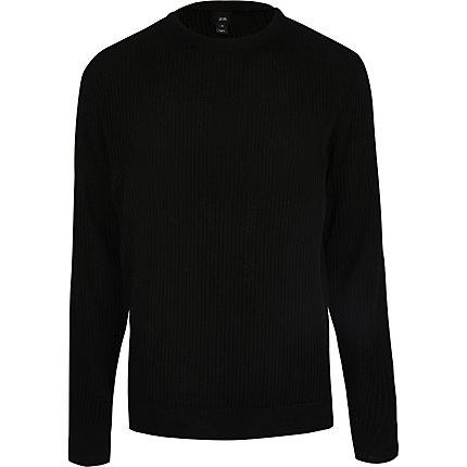 River Island Mens Rib Knitted Slim Fit Jumper