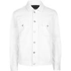 River Island Mens White Relaxed Fit Denim Jacket