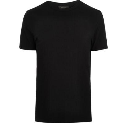 River Island Mens Big And Tall Waffle Crew Neck T-shirt