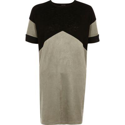 River Island Womens Color Block Chevron Oversized T-shirt