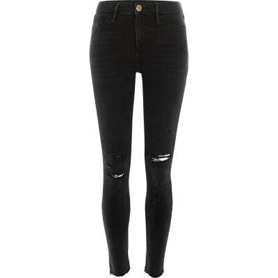 River Island Womens Washed Molly Distressed Jeggings