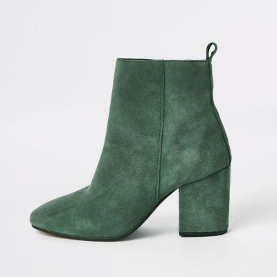 River Island Womens Leather Square Toe Boots