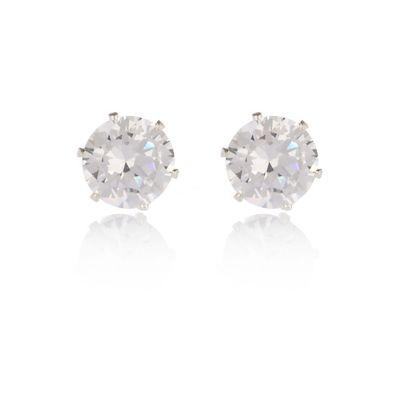 River Island Womens Silver Tone Gem Stud Earrings
