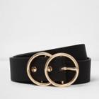 River Island Womens Gold Tone Double Ring Belt