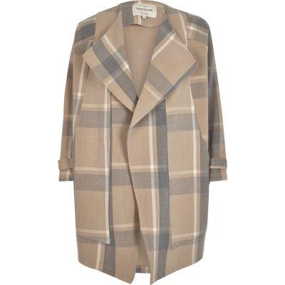 River Island Womens Check Fallaway Jacket