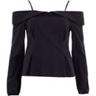 River Island Womens Cold Shoulder Bow Back Top