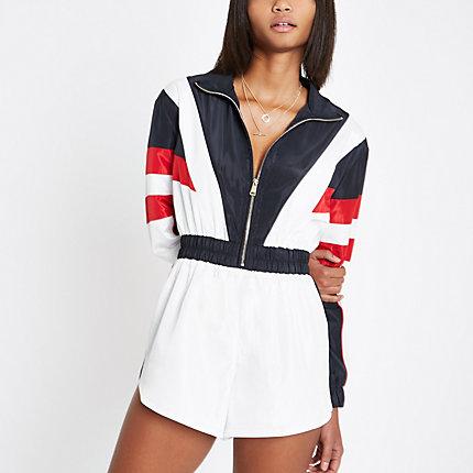River Island Womens Colour Block Playsuit