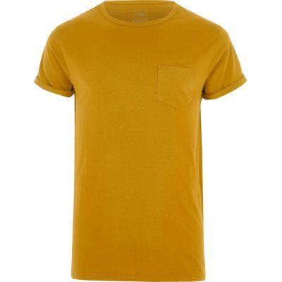 River Island Mens Big And Tall Crew Pocket T-shirt