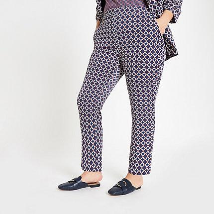 River Island Womens Plus Geo Print Pants