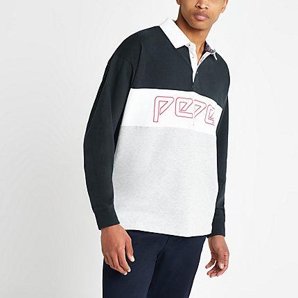 River Island Mens Pepe Jeans Long Sleeve Polo Shirt