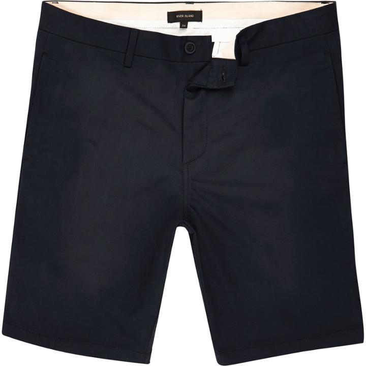 River Island Mensnavy Smart Chino Shorts