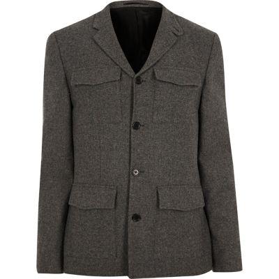 River Island Mens Slim Fit Patch Pocket Blazer