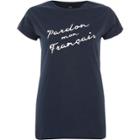 River Island Womens 'pardon Mon' Fitted T-shirt