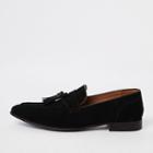 River Island Mens Suede Pointed Tassel Loafer