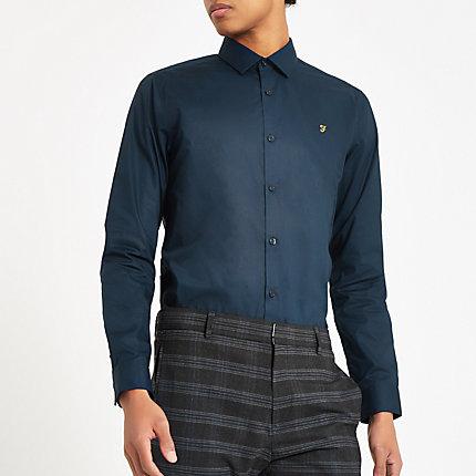 River Island Mens Farah Regular Fit Long Sleeve Shirt