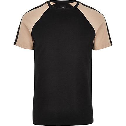 River Island Mens Big And Tall Raglan Slim Fit T-shirt