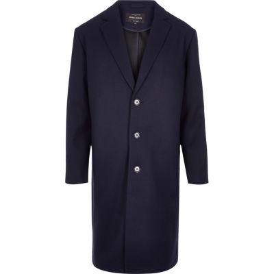 River Island Mens Smart Mesh Overcoat