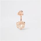 River Island Womens Rose Gold Colour Cubic Zirconia Belly Bar