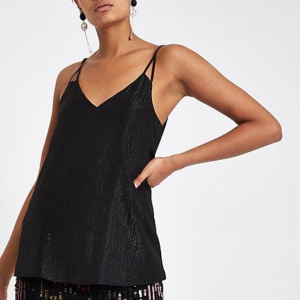 River Island Womens Textured Split Strap Cami Top