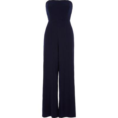 River Island Womens Bandeau Wide Leg Jumpsuit