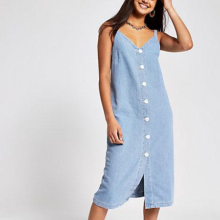 River Island Womens Denim Maxi Dress