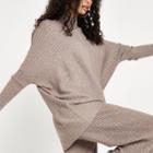 River Island Womens Rib Knit High Neck Long Sleeve Sweater