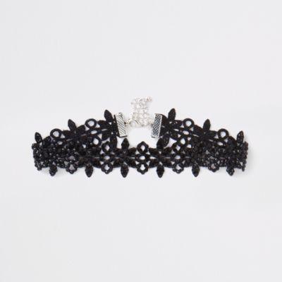 River Island Womens Lace Embellished Choker